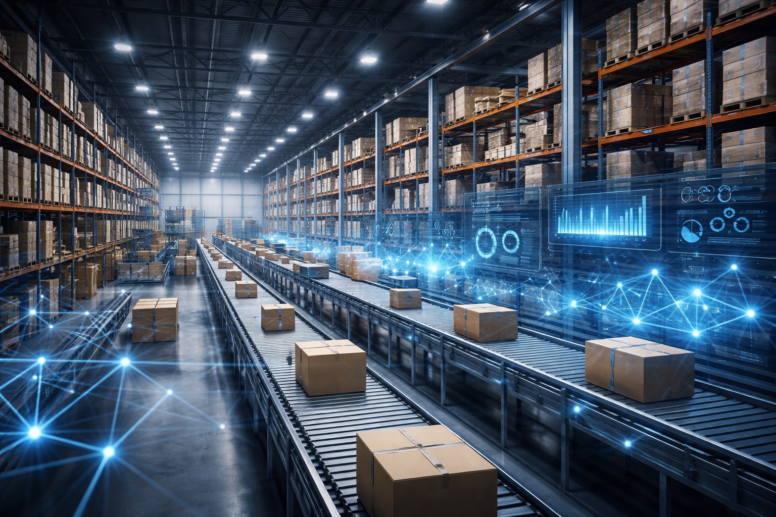 Operations analytics dashboard showing supply chain and fulfillment performance metrics